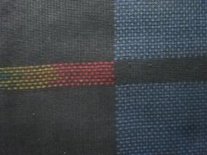 アンティーク　横段模様織出し本場泥大島紬着物（7マルキ）